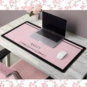 Tapis de bureau exécutif minimaliste élégant rose