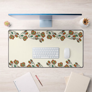 Tapis de bureau fleuri - Motif à fleurs sans fin