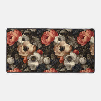 Tapis de bureau floral botanique vintage élégant