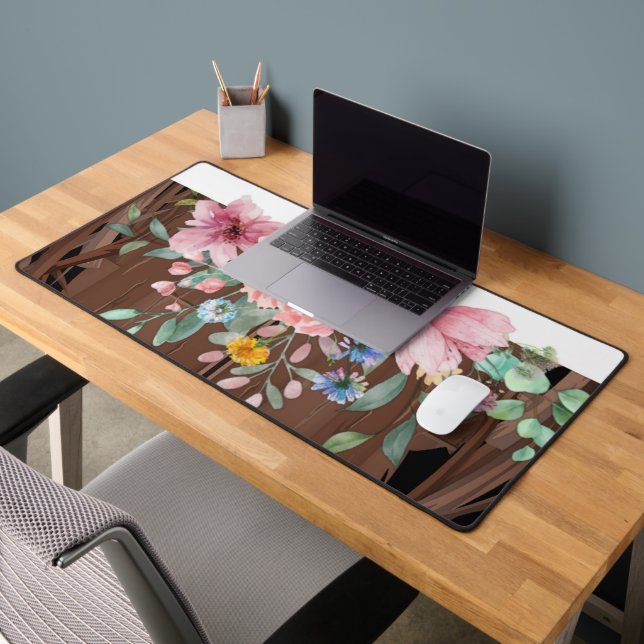 Tapis de bureau floral nature fleurs  (Bureau 2)