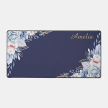 Tapis de bureau floral personnalisé