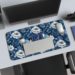 Tapis de bureau floral personnalisé avec fleurs de