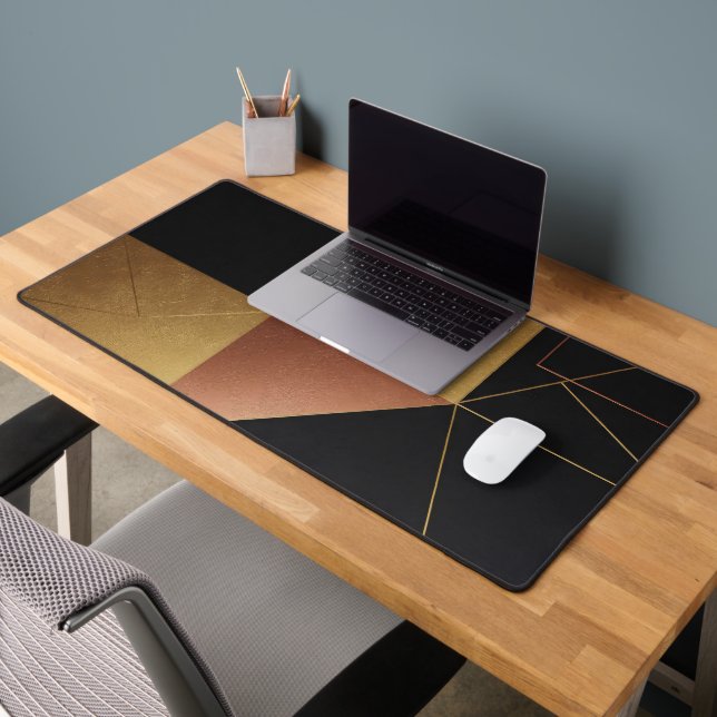 Tapis de bureau Géométrie Reflets d'Or (Bureau 2)