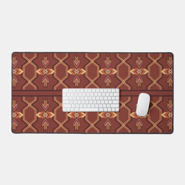 Tapis de bureau imprimé autochtone 3 (Clavier et souris)