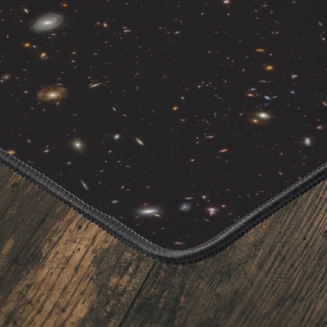 Tapis de bureau informatique noir Galaxies de l'es (Deep Space Black Desk Pad: Explore the Cosmos from Your Desk! 🌌🖥️)
