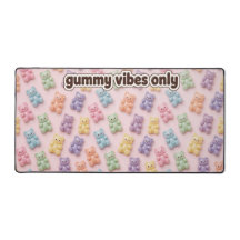Tapis de bureau Kawaii Pastel Gummy Bear doux et m