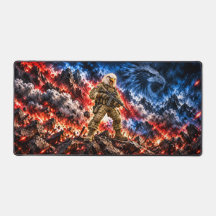 Tapis de bureau large pour jeux vidéo Bald Eagle T