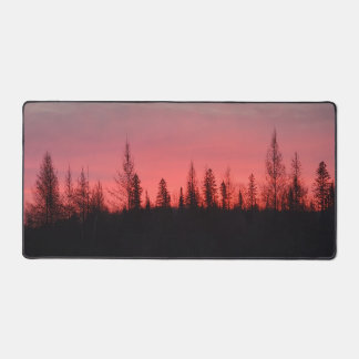 Tapis de bureau lever de soleil fin d'hiver