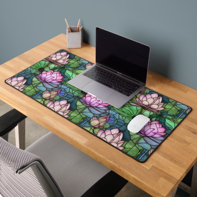 Tapis de bureau Lotus en verre coloré (Bureau 2)