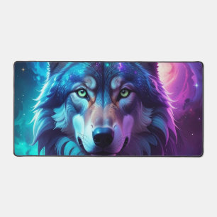 Tapis de bureau Loup Galactique Cosmique