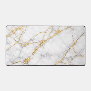 Tapis de bureau Luxe Marbre Or Kintsugi Fracture