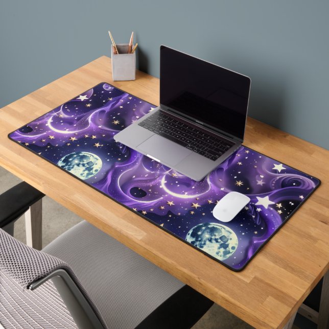Tapis de bureau – Luxe Phases lunaires célestes vi (Bureau 2)