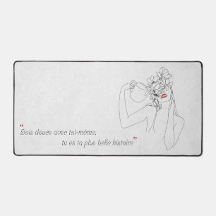 Tapis de bureau minimaliste citation