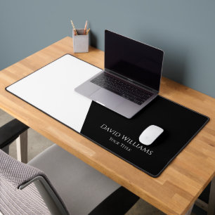 Tapis de bureau minimaliste noir blanc