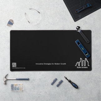 Tapis de bureau minimaliste noir et blanc à l'imag