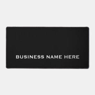 Tapis de bureau modèle de société Logo Noir Blanc