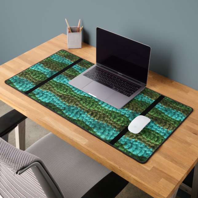 Tapis de bureau - Motif de vague au crochet (Bureau 2)