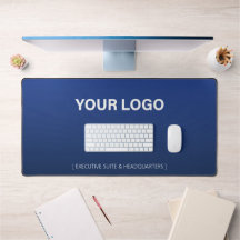 Tapis de bureau Navy Blue et Or pour cadre moderne
