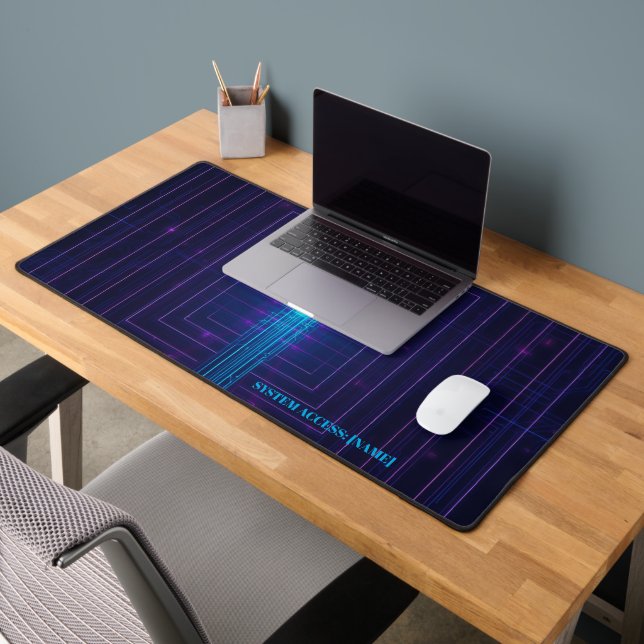 Tapis de Bureau Néon d'Accès au Système Cyberpunk  (Bureau 2)