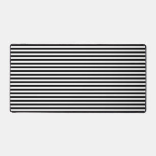 Tapis de bureau noir blanc rayures
