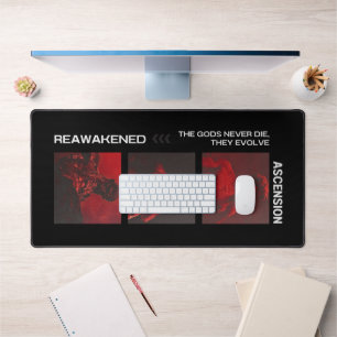 Tapis de bureau noir foncé
