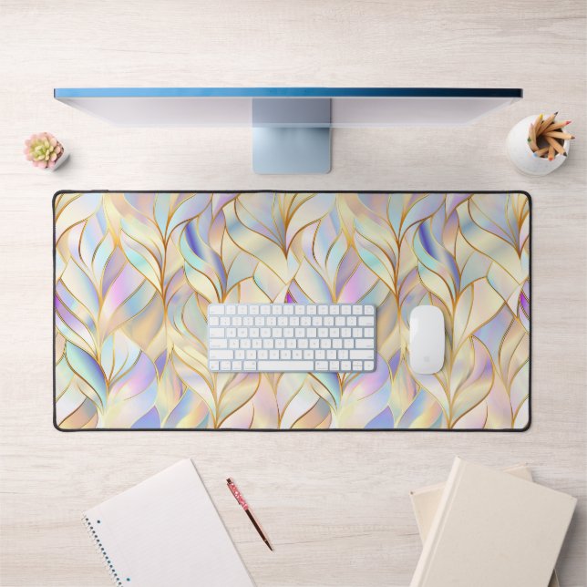 Tapis de bureau pastel abstrait moderne (Bureau 1)