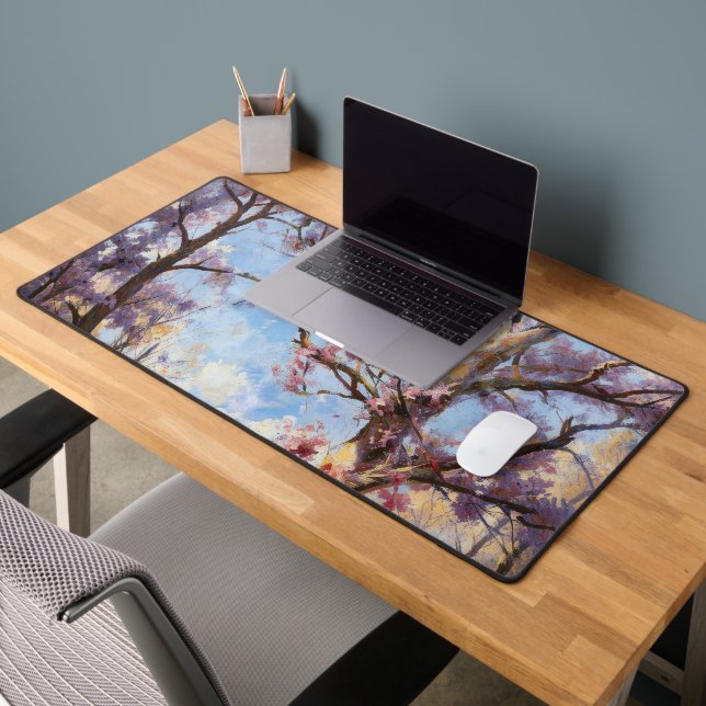 Tapis de bureau peinture à l'huile Fleurs de ceris (Bureau 2)