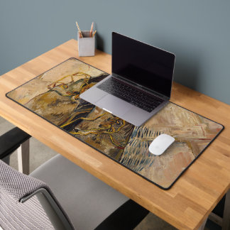 Tapis de bureau peinture chaussures Van Gogh
