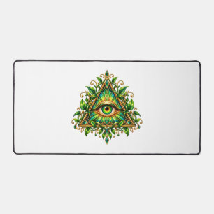 Tapis de bureau personnalisé à l'œil omniscient de