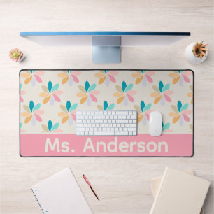 Tapis de bureau personnalisé à roue pastel