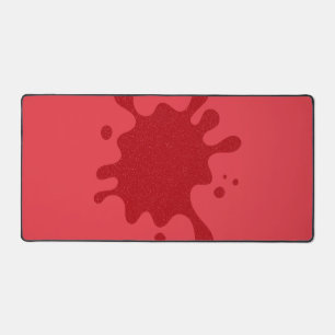 Tapis de bureau personnalisé à tache d'encre rouge