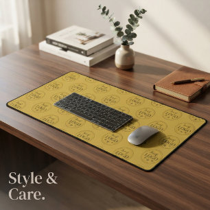 Tapis de bureau personnalisé avec motif de logo pe