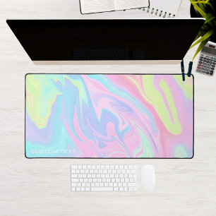 Tapis de bureau personnalisé large et iridescent a