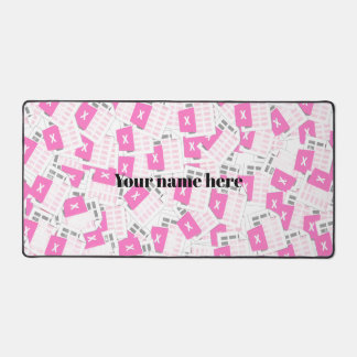 Tapis de bureau personnalisé motif tableur rose