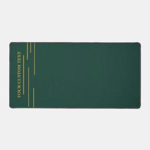 Tapis de bureau personnalisé vert émeraude géométr