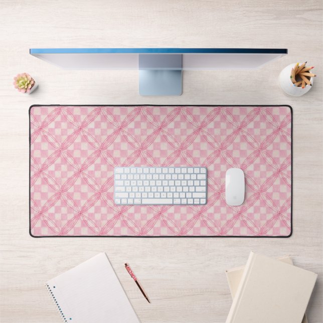 TAPIS DE BUREAU "PINK CHECK QUILT" - PETITE ÉCHELL (Bureau 1)