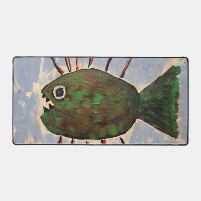 Tapis de bureau Pirhana (Recto)