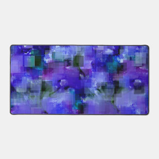 Tapis de bureau pixelisé bleu et violet