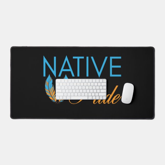 Tapis de bureau Plumes de fierté autochtone (Clavier et souris)