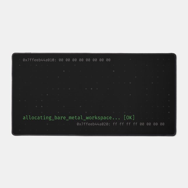 Tapis de bureau programmeur C++ Hex Dump pour espa (Recto)