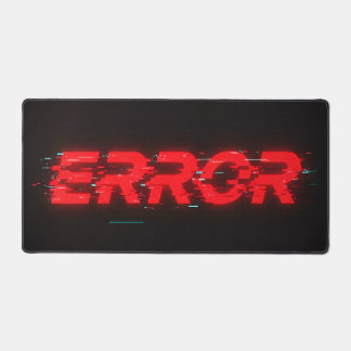 Tapis de bureau prolongé esthétique "ERREUR" Glitc