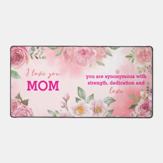 Tapis de bureau rose - Aquarelle