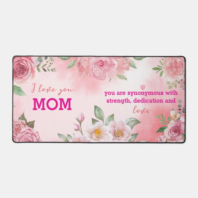 Tapis de bureau rose - Aquarelle (Recto)