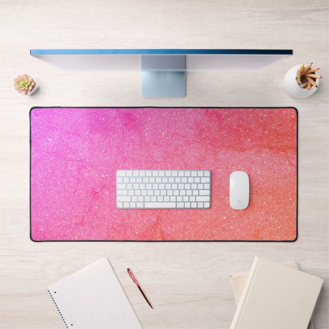 Tapis de bureau rose et rose vif - Étincelle (Bureau 1)