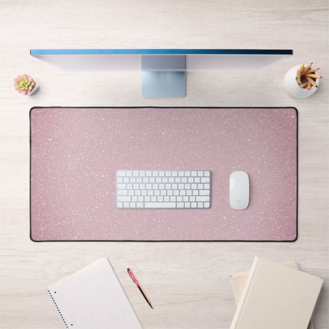 Tapis de bureau rose pâle - doux et élégant (Bureau 1)