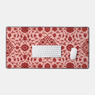 Tapis de bureau rose persan, motif floral rouge vi