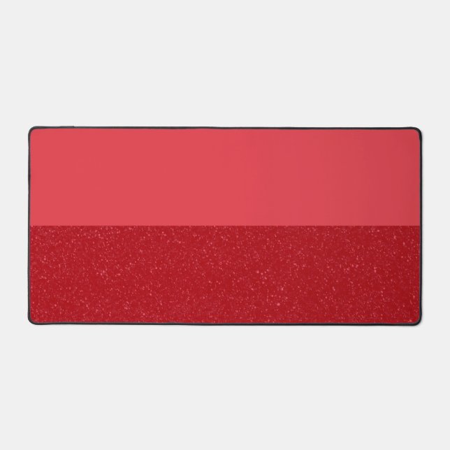 Tapis de bureau rouge tomate personnalisé – Design (Recto)