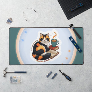 Tapis de bureau sarcelle grande taille personnalis