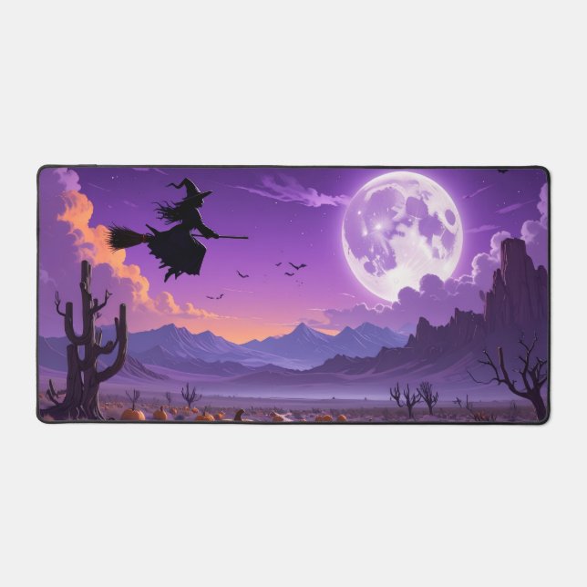 Tapis de bureau Sorcière en vol sous la Lune de sa (Recto)