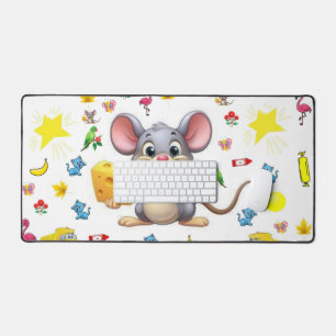 Tapis de bureau Souris Fromage Chat Camions